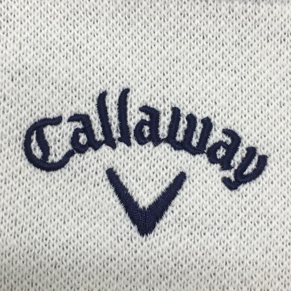 超 キャロウェイ セーター 白×ネイビー 英字柄 ニット ウール混 メンズ LL ゴルフウェア Callaway WWW_SMP1DAWEKUDUS_SCH_ID