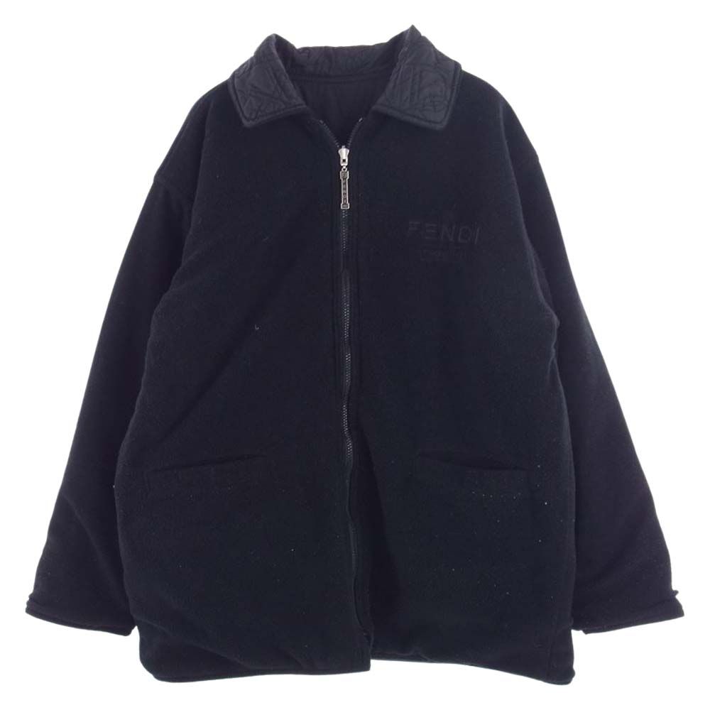 Fendi ブラック リバーシブル フリースジャケット FENDI フェンディ ジャケット オールド リバーシブル