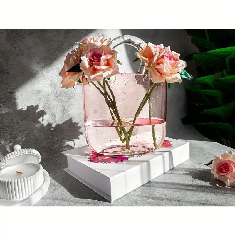 オパールセントガラス * 気泡ガラス * フラワーベース 花瓶 フラワー