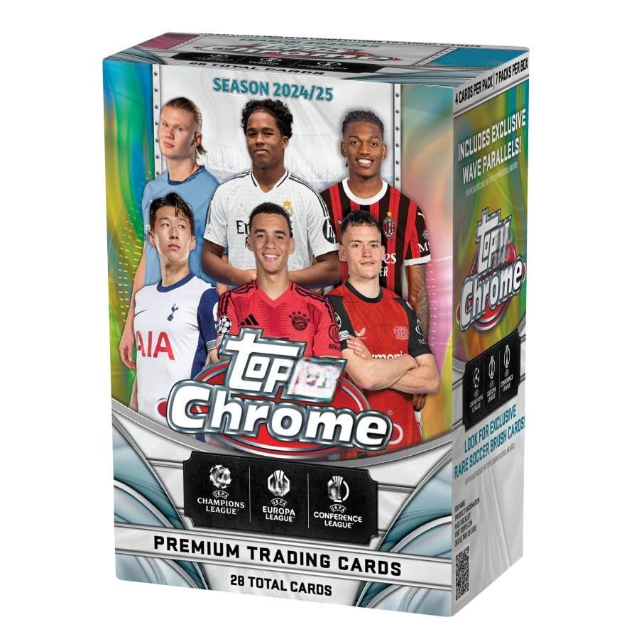2025-25 Topps Chrome UEFA Club Competitions Soccer 7-Pack Blaster Box - トップス クローム ウエファ クラブ コンペティションズ サッカー ブラスターボックス