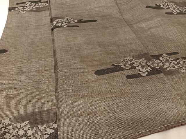 平和屋着物●本場大島紬　カタス9マルキ　霞花文　正絹　逸品　未使用　AAAZ3111np 平和屋着物○本場大島紬 カタス9マルキ 霞花文 正絹 逸品 未使用