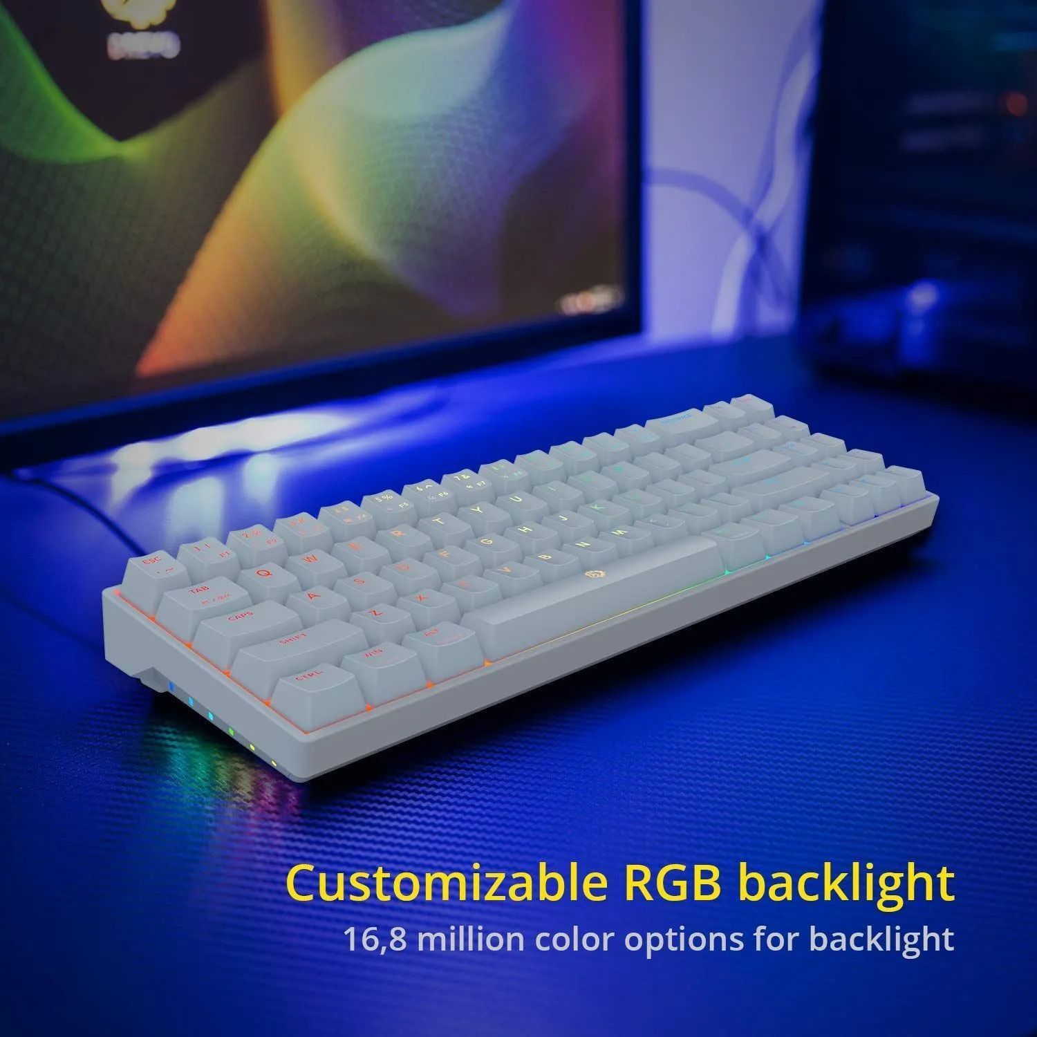 【新品・送料無料】DREVO Calibur V2 TE RGB 60% ゲーミングキーボード 英語配列 USB有線 ミニ コンパクト 71キー  テンキーレス