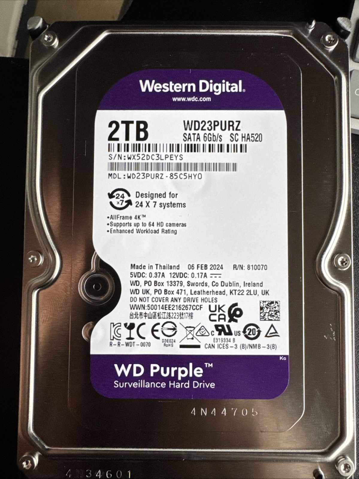 Western Digital RE WD2000FYYZ 2TB 7200RPM 内蔵 HDD