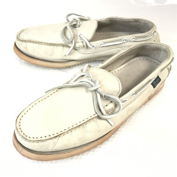 スペイン製☆パラブーツ/PARABOOT/MARINEモデル☆本革/マッケイ製法/モカシン/デッキシューズ【9/27.5/白/WHITE】スリッポン◇bi-134  #-20t - メルカリ