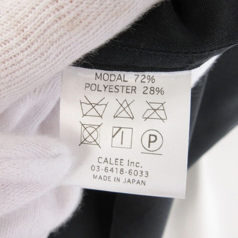 美品 CALEE キャリー 半袖シャツ CL-25SS061 SILKY TOUCH CAL NT LOGO  