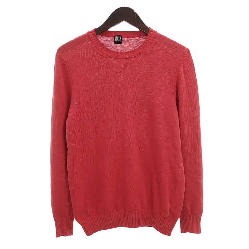 FEDELIフェデーリ ウールカシミアナイロンブークレソリッドクルーネックニット FEDELI（フェデーリ）ウールカシミアナイロンブークレソリッドクルー