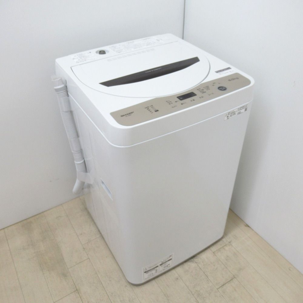 SHARP シャープ 全自動洗濯機 6.0kg ES-GE6F 2022年製 ブラウン 送風 