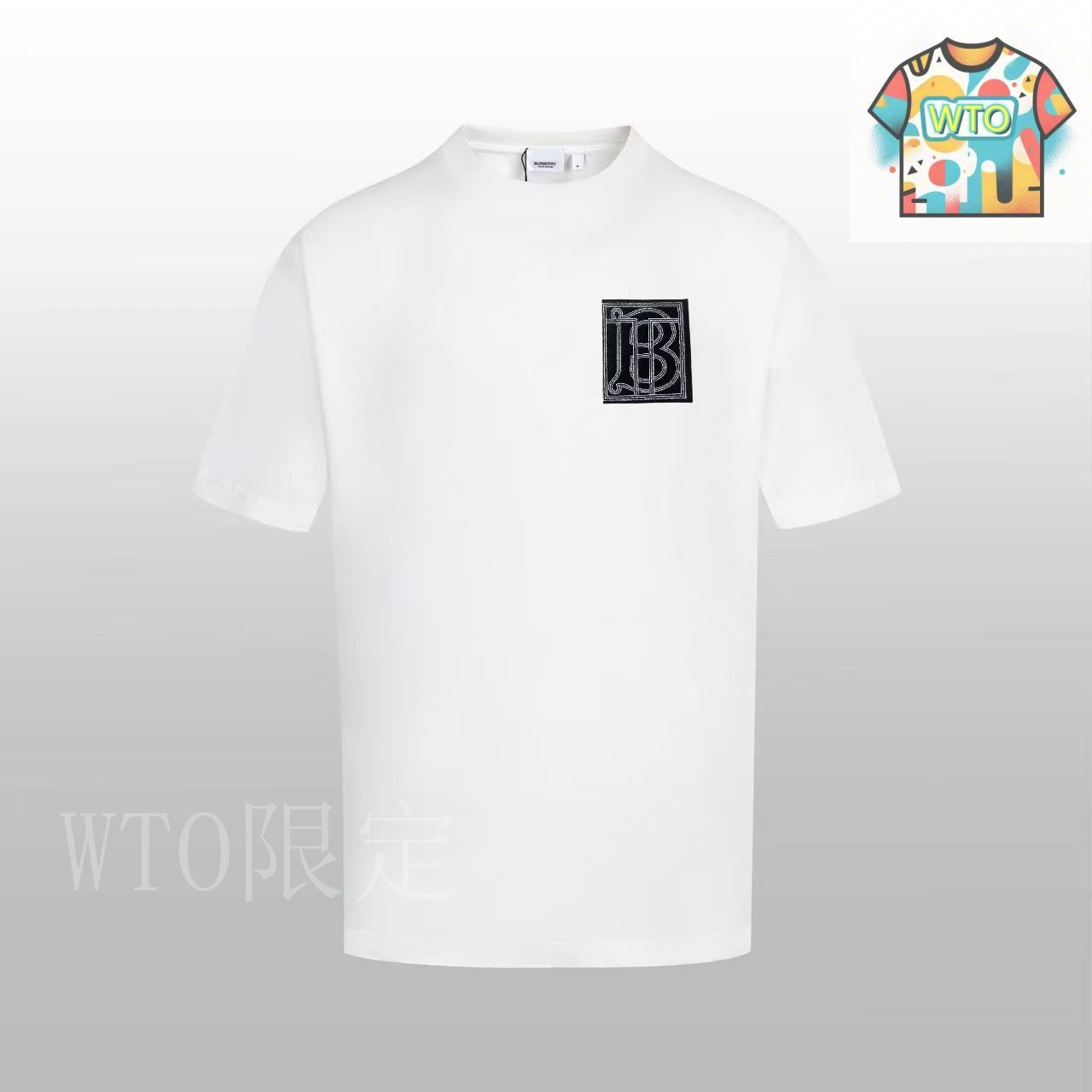 今日WTO】BURBERRY 260g Custom Cotton クルーネック短袖 T-CV59
