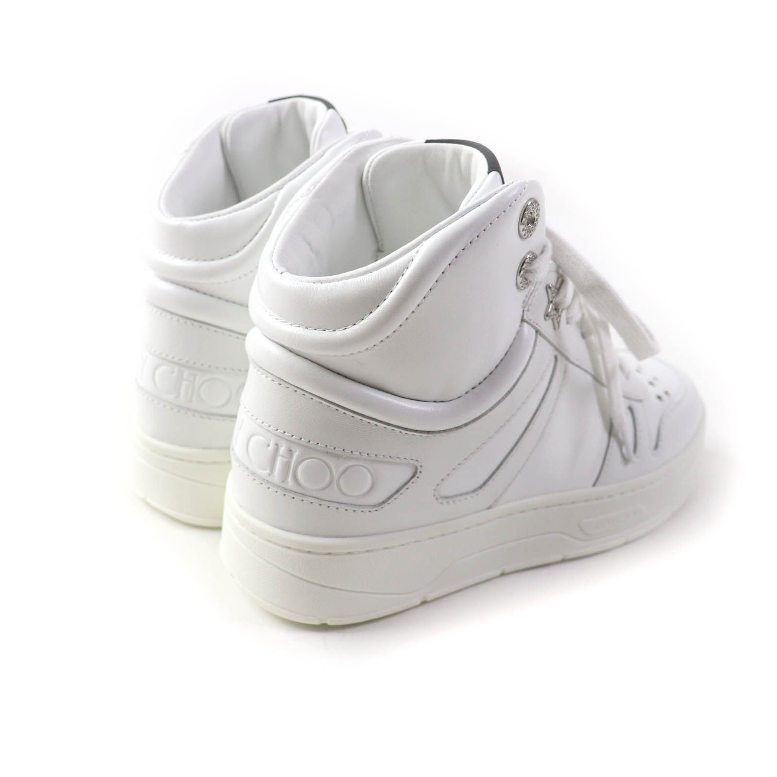 未使用品☆JIMMY CHOO ジミーチュウ HAWAII HI TOP レザー ロゴ 