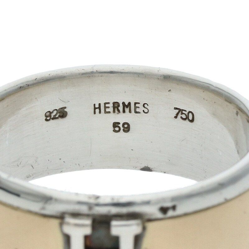 エルメス H logo ring Hロゴコンビリング メンズ 59/18号 - メルカリ