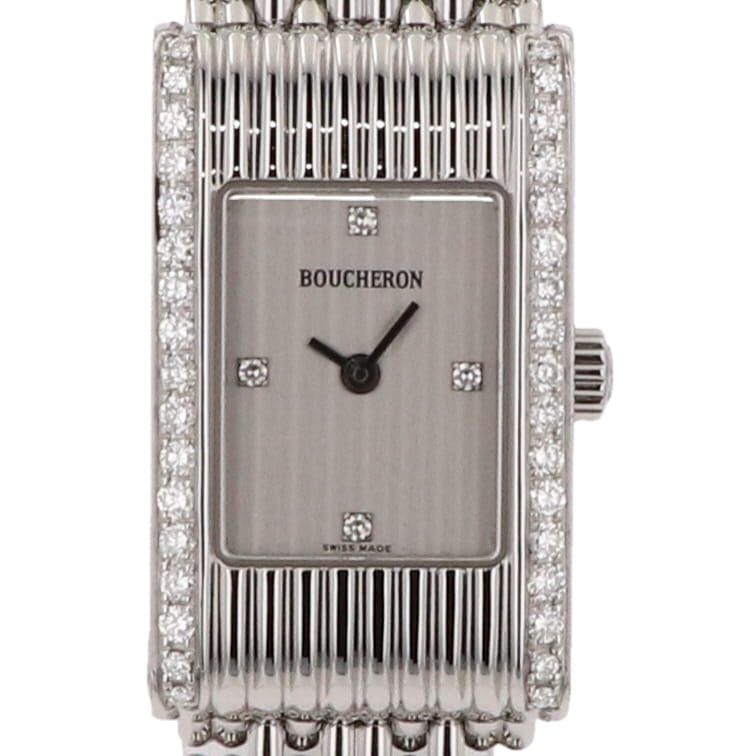 ブシュロン Boucheron リフレ 腕時計 SS ダイヤモンド クォーツ シルバー レディース 【中古】