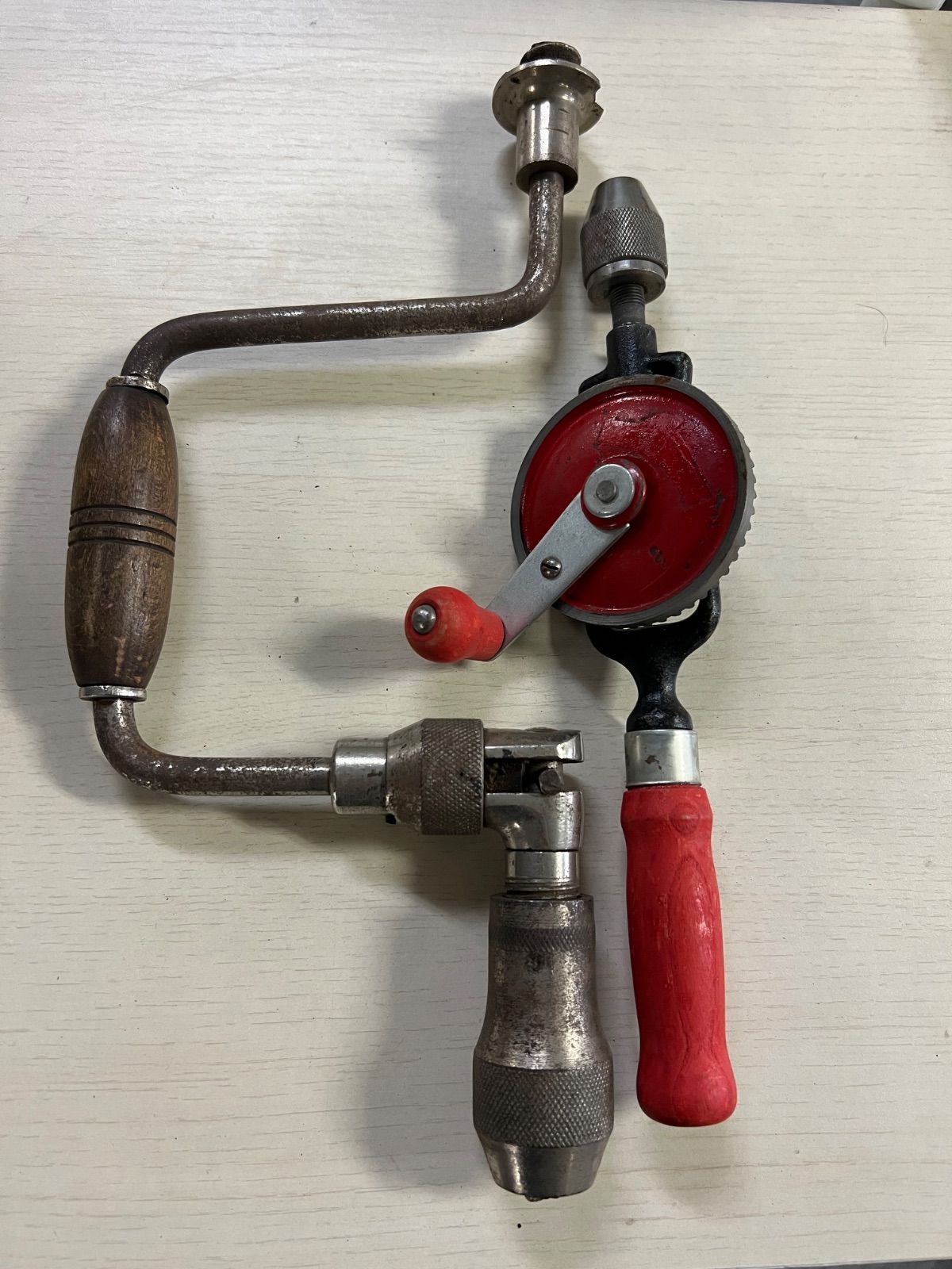 昭和レトロ古道具    ドリル 60s ハンドドリル インダストリアル 工具 -通販-ローズボール