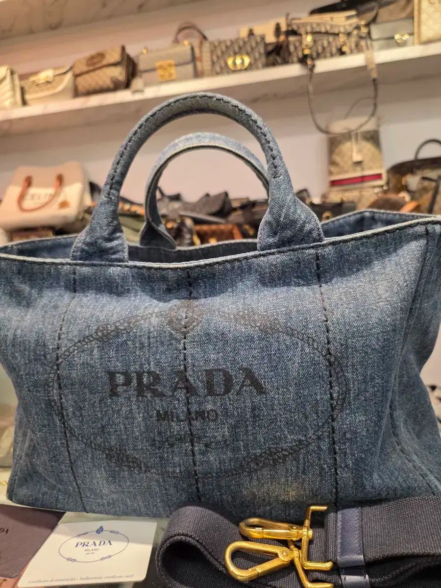 ✨美品✨ PRADA プラダ カナパ デニム トートバッグ B2642B 楽天市場】PRADA プラダ カナパ B2642B トートバッグ デニム
