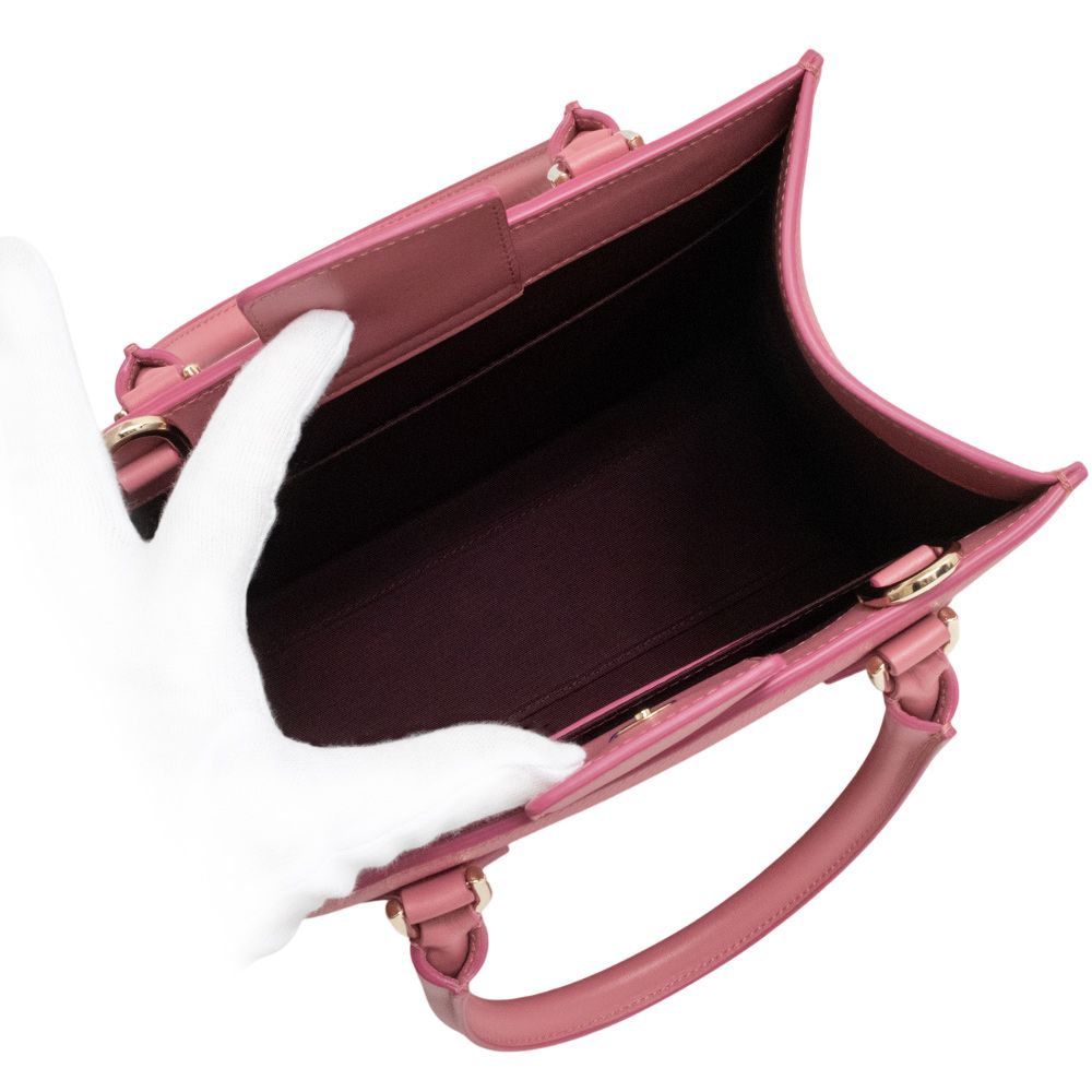 ブルガリ ロゴ トート スモール 2Way ショルダー ハンドバッグ 斜め  