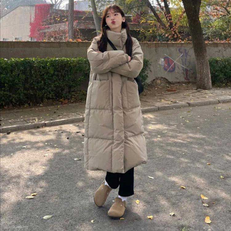 [Sulliwayu] ベンチコート ロング中綿コート 冬 レディース ロングコート 可愛い ロング丈 ハイネック ボリューム
