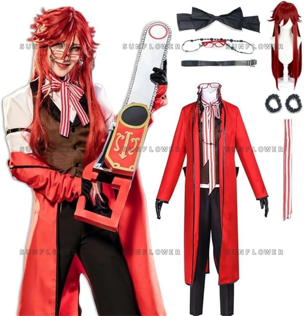 黒執事 グレル・サトクリフ コスプレ 衣装 Amazon.co.jp: コスプレ衣装 黒執事 グレル·サトクリフ コスプレ