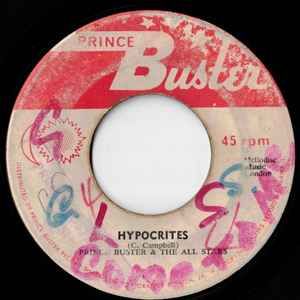 ジャマイカ7” Prince Buster, Prince Busters All Stars Hypocrites NONE Prince Buster /00080 ジャマイカ7” Prince Buster, Prince Busters All Stars Hypocrites