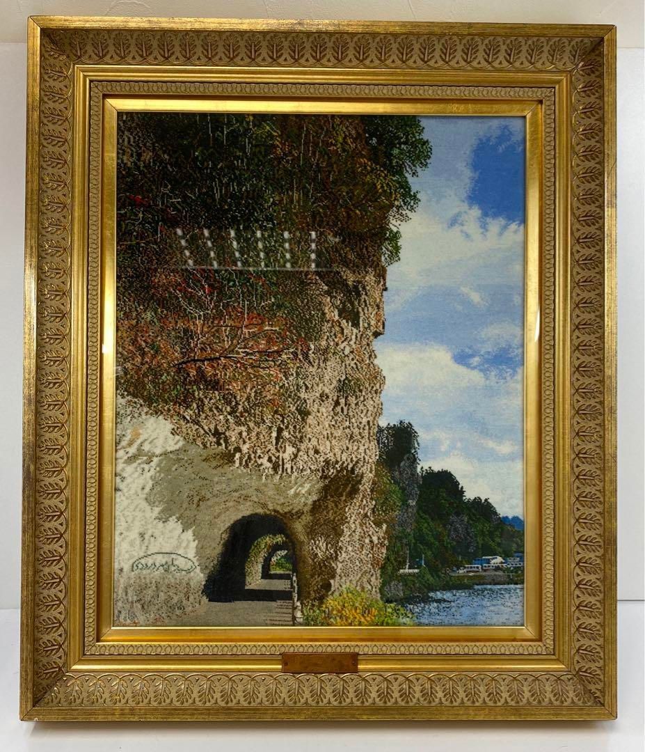 スチファ選品シリーズ タブリーズ工房サイン有 ウールペルシャ絨毯額 トトカ