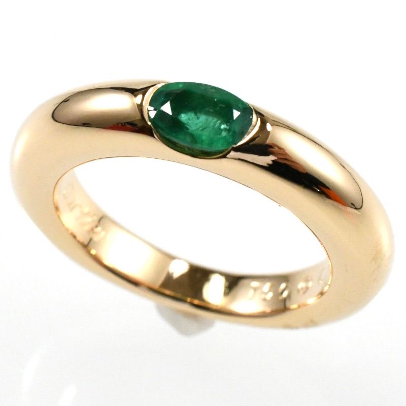 カルティエ エリプス エメラルド リング K18YG イエローゴールド SIZE  