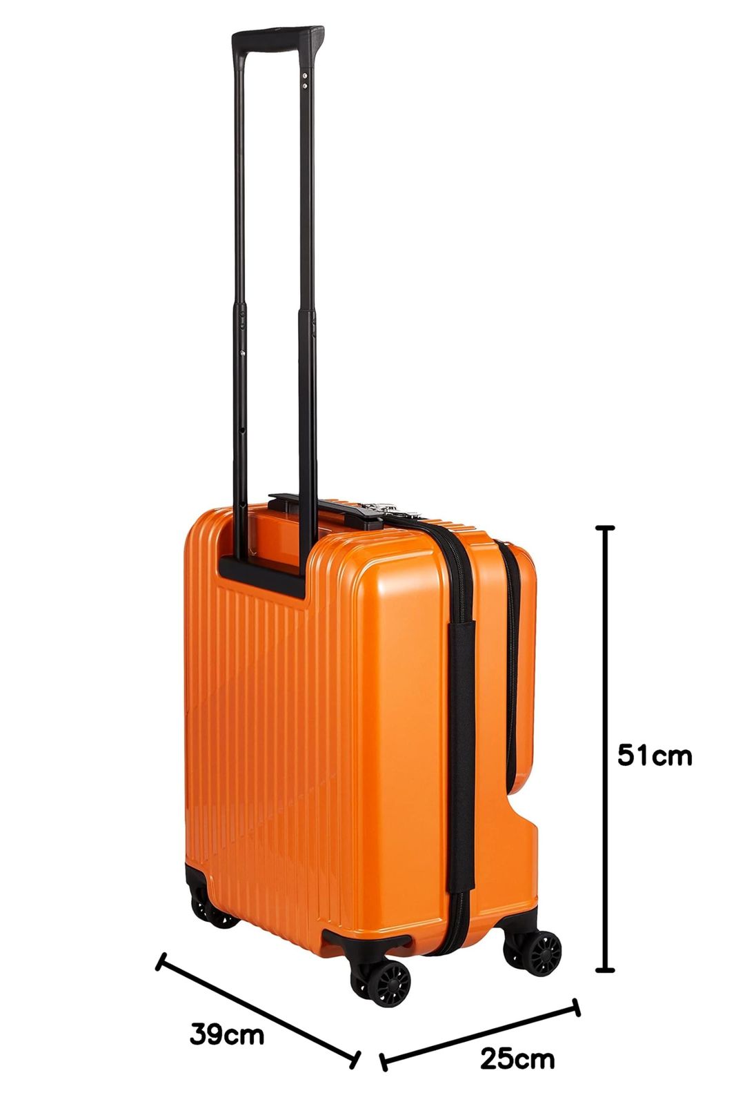 エース スーツケース クレスタ 機内持込可 34 L 3.1 kg 2 3泊 フロントポケット付 13 inchPC収納 06315 51 cm オレンジ Free Size