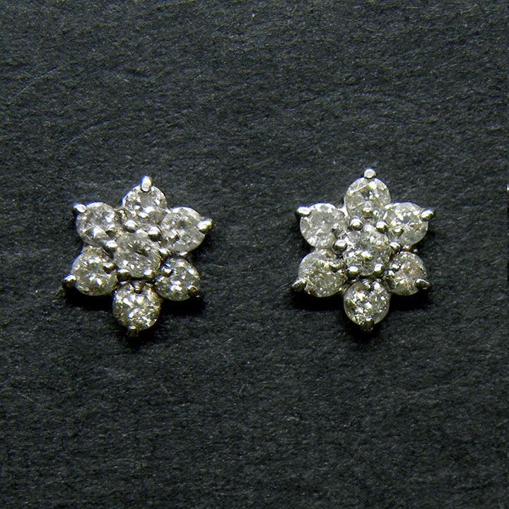 K14 WG ダイヤモンド ピアス（小ぶり） k14wg ダイヤモンドスタッドピアス 14金 ダイヤモンド スタッドピアス