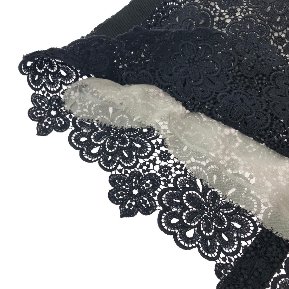 お早めにどうぞ！！ CHANEL シャネル スカート サイズ 38 ココマーク 花柄 レース グログランテープ 04PP23475V1479 94305 ブラック レディース 240001165624 人気ブランドが大特価。