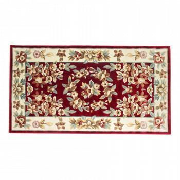 カービング レーヨン玄関マット レッド 80x150cm LT201580RE