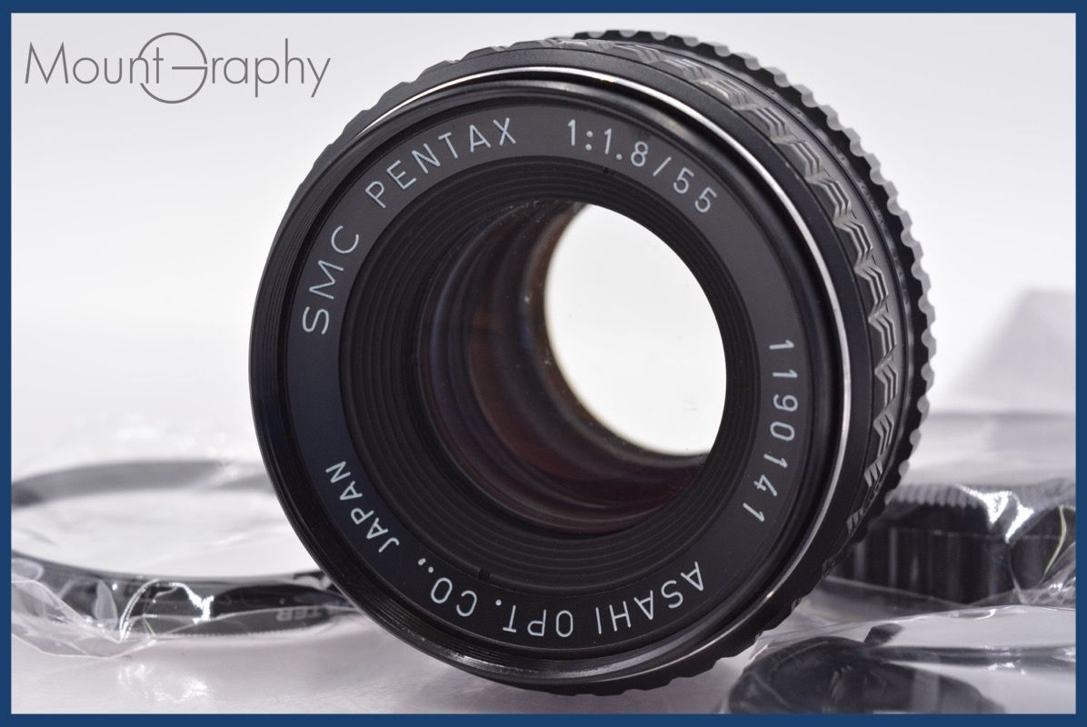 ペンタックス PENTAX SMC PENTAX 55mm F1.8 前後キャップ-レンズフィルター付 完動 同梱可 mj5468