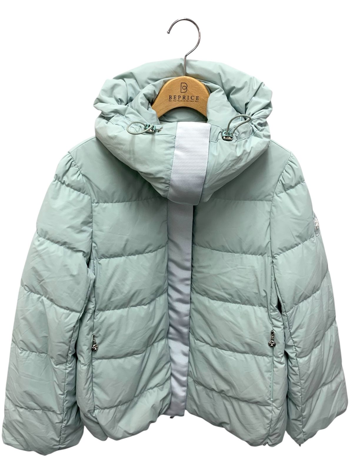 エムズグレイシー 419606 コート 40 ブルー パールワッペン