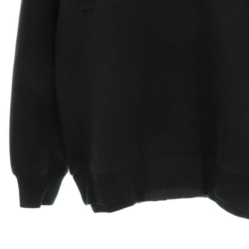 sacai　サカイ　メンズ　Sponge Sweat　Nylon Twill sacai Sponge Sweat x Nylon Twill Pullover Black/Black | HAVEN