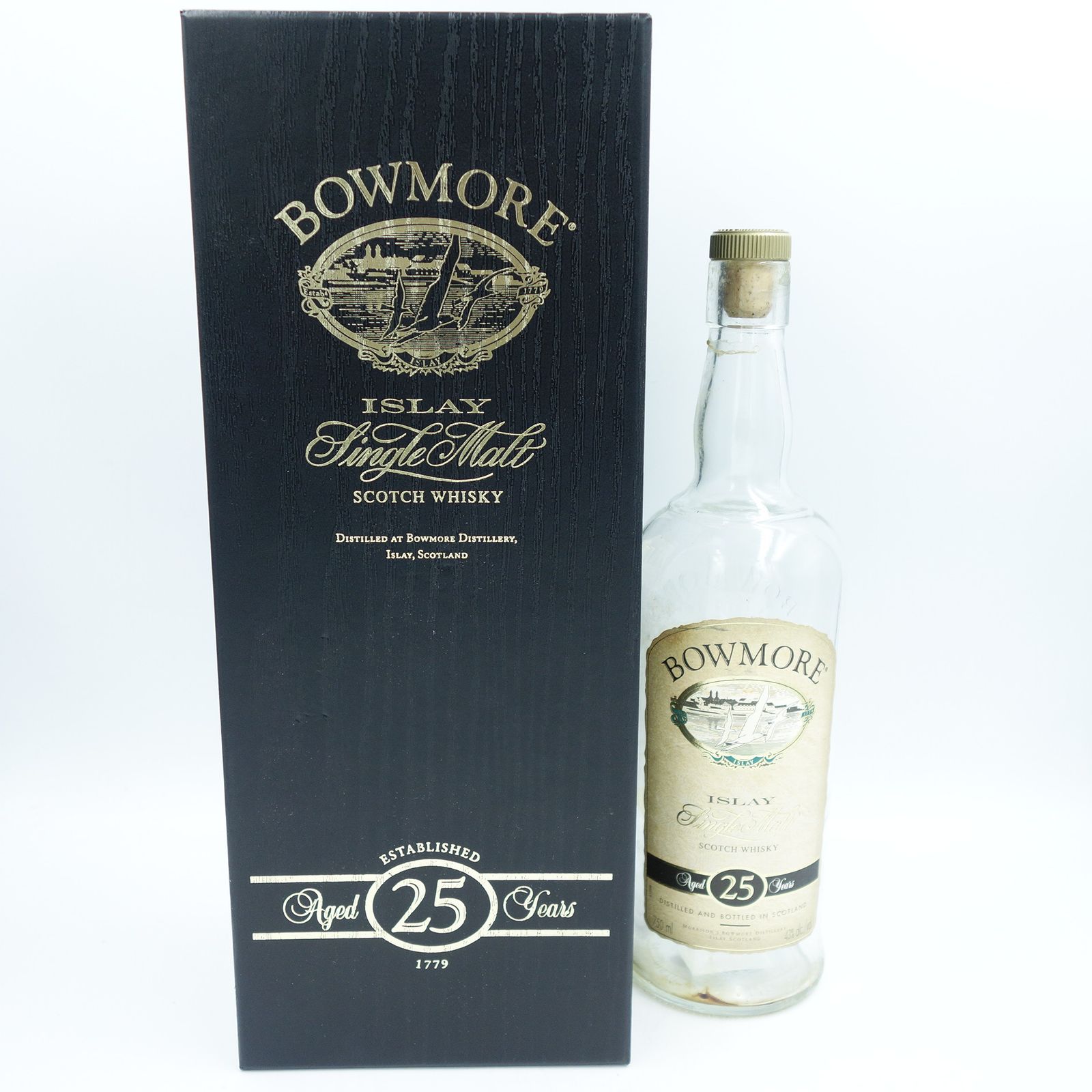 ボウモア 25年 アイラ・シングル・モルト Islay 750ml 空き瓶ボウモア