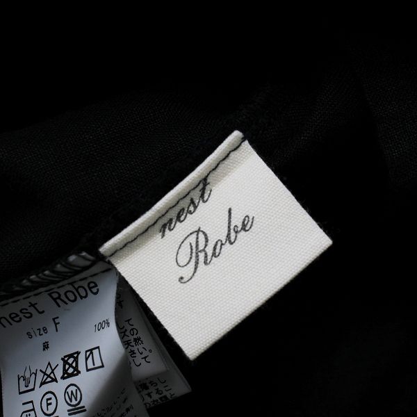 2019AW nest Robe ネストローブ リネンタックネックブラウス F