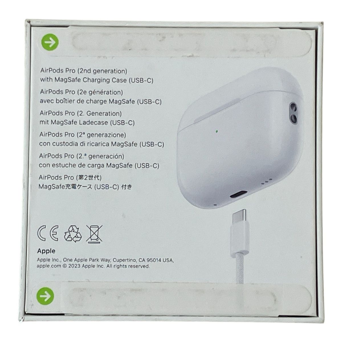 apple アップル/Air pods pro 2nd generetion/MTJV3J/A/ヘッドホン/Aランク/62【中古】 Apple (アップル) AirPods Pro(第2世代) MTJV3J/A USB-typeC
