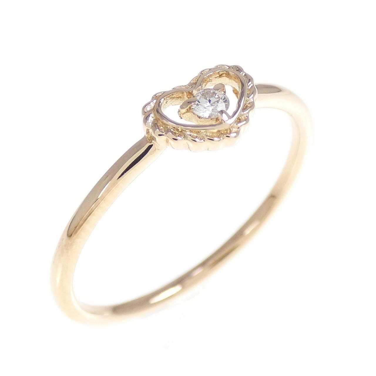 K18PG ハート ダイヤモンド リング 0.03CT - メルカリ