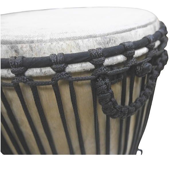 展示品) ジャンベ 打楽器 民族楽器 木目 天面直径約35cm×高さ約61cm