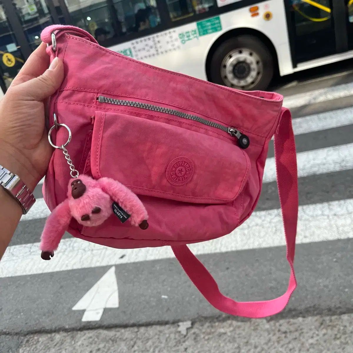 Kipling キプリング クロス ホーボーバッグ ツーウェイ ２WAY ピンク ♥支払