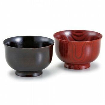 夫婦汁椀 丸福型 ワイン ブラック 23128