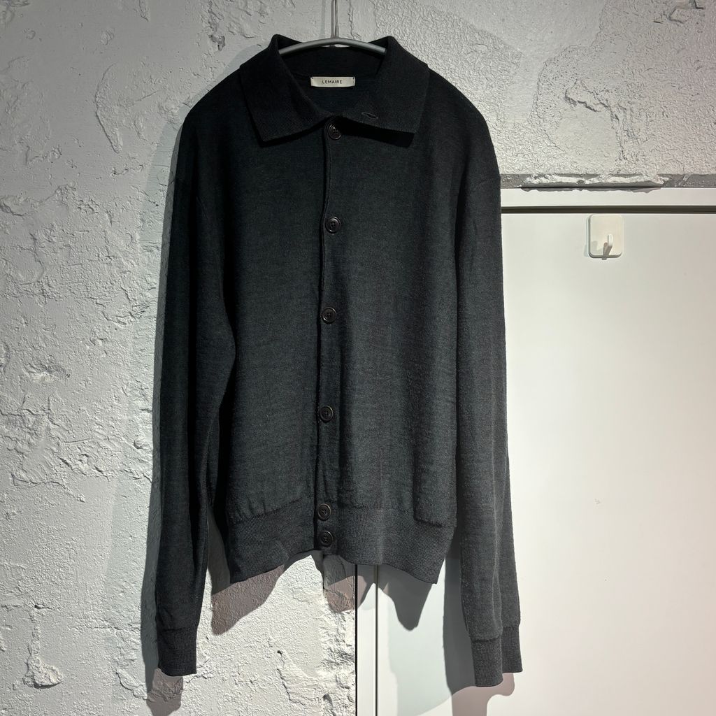 LEMAIRE ルメール 23SS Polo Cardigan ニットポロシャツ カーディガン TO1046 LK087 グレー size S 表参道A10