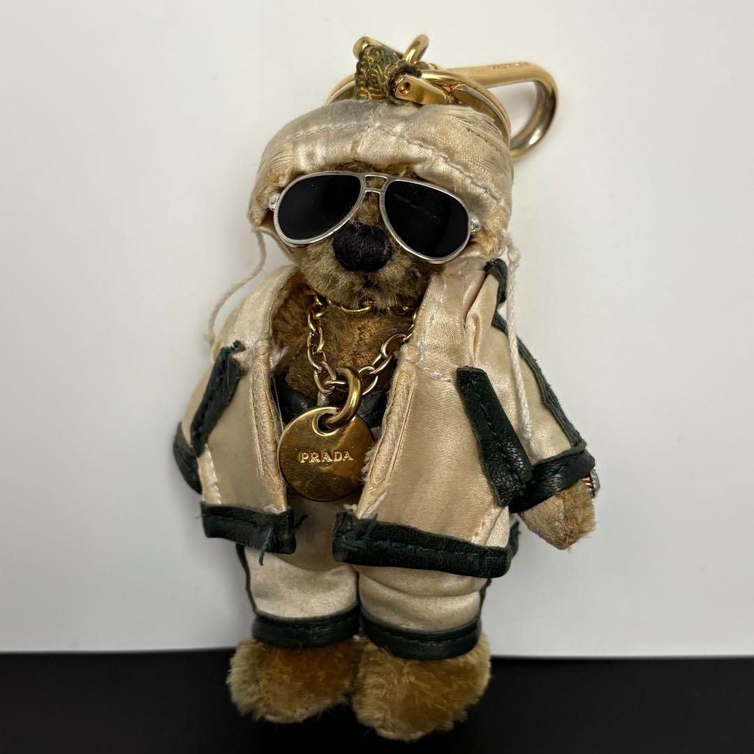 PRADA プラダ テディベア キーホルダー キーリング サングラス バッグチャーム チェーン ネックレス