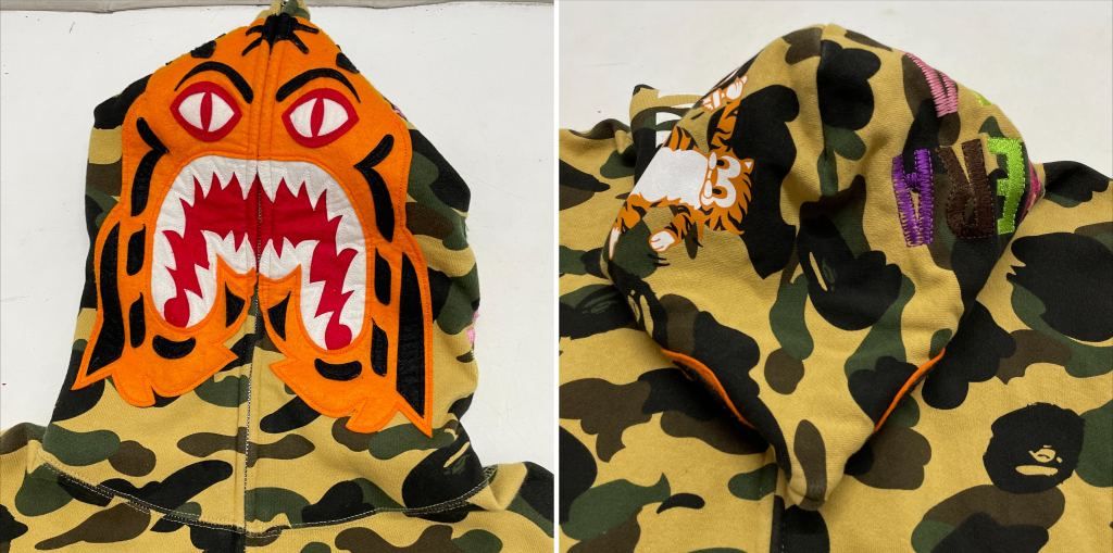 01w-5221 アベイシングエイプ A BATHING APE TIGER FULL ZIP HOODIE