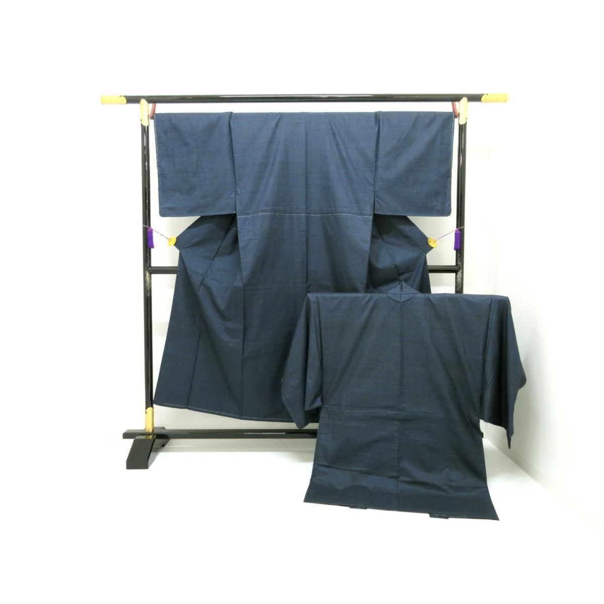 ♥品 男物 本場奄美大島紬 証紙付 きもの 羽織 ２点セット