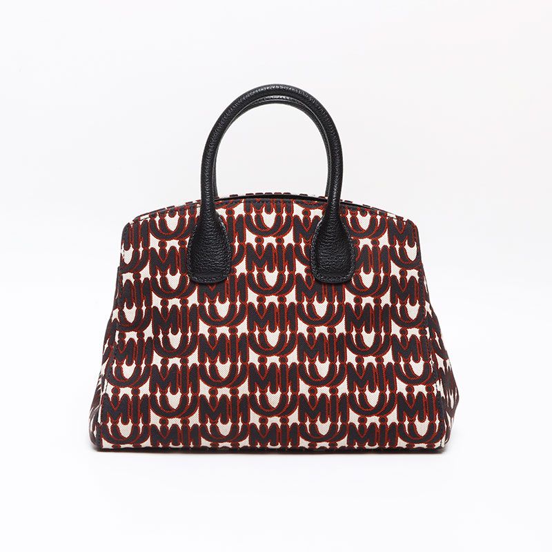 豊富な商品から Miu Miu ミュウ マルチ 2way ジャガード ハンドバッグ ミュウ Bag