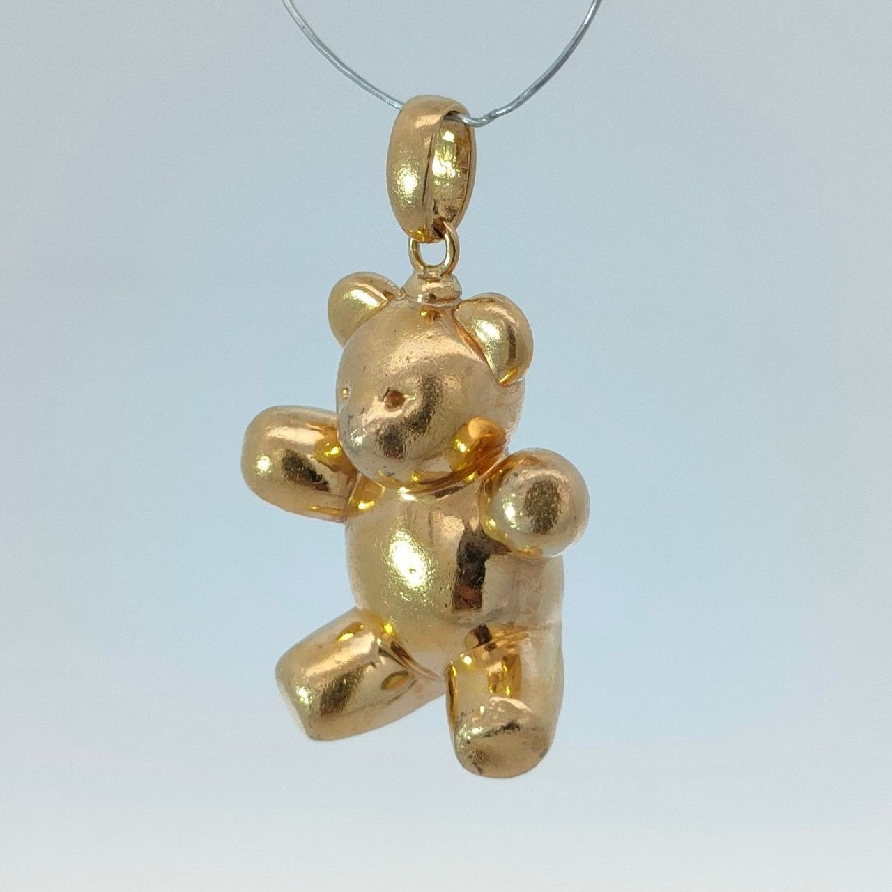 18金 K18 レディース 熊 クマ ベアーネックレストップ 1.34g A931