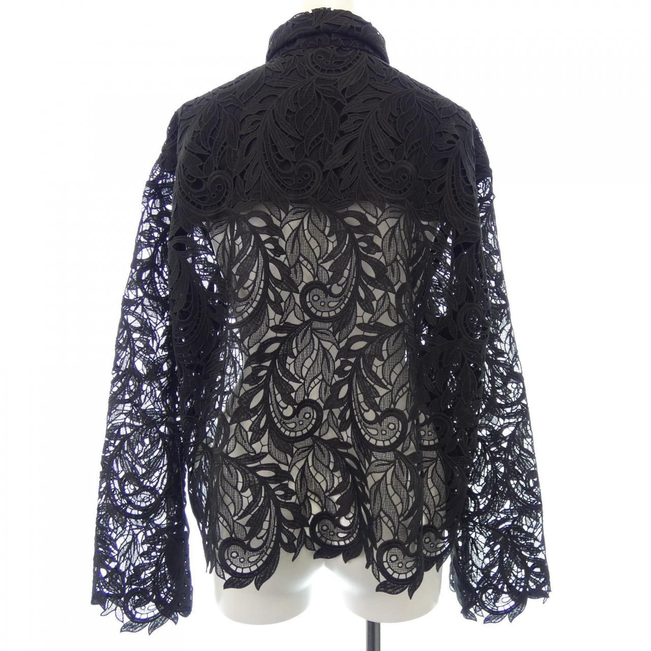 DOMELLE ドメル シャツ ブラウス ラッフルスリーブ 黒 フリル M DOMELLE ドメル シャツ ブラウス ラッフルスリーブ 黒 フリル M