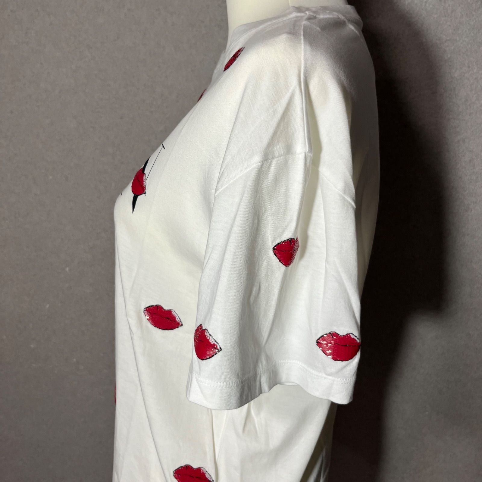 極美品】VALENTINO ヴァレンティノ リップ スパンコール Tシャツ XS  