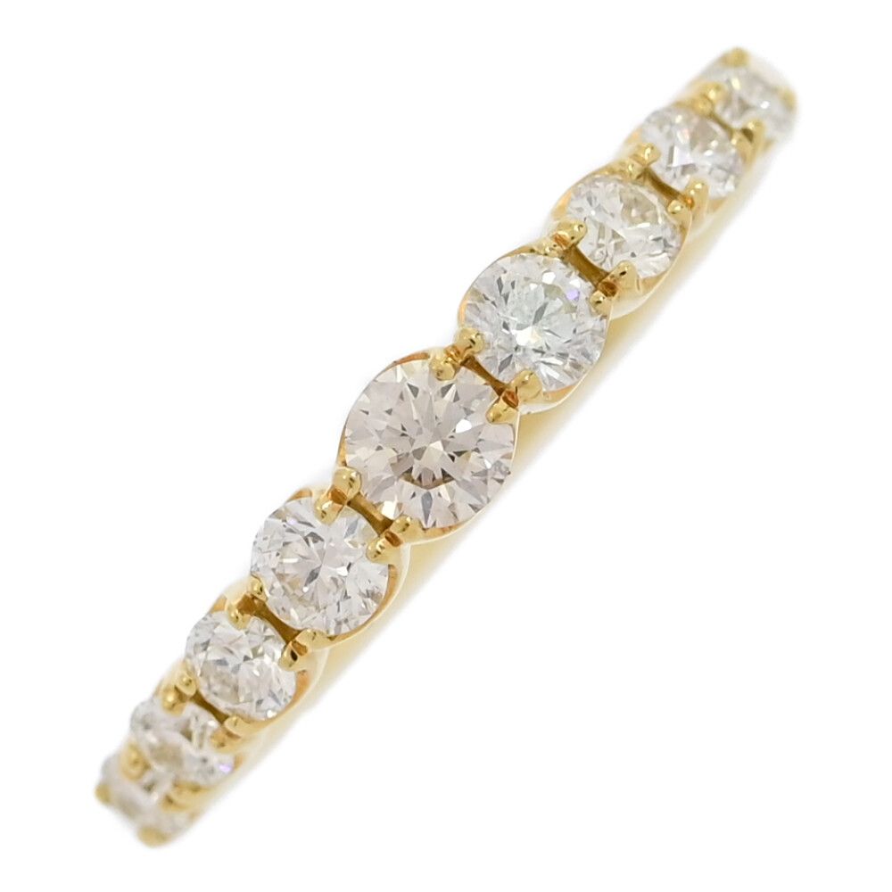 0.405ct|Ginza Diamond Shiraishi 銀座ダイヤモンドシライシ 9P ダイヤモンド リング 指輪|K18YG|750-2.0g|7号| 47|婚約指輪 ♀ N レディース 556981