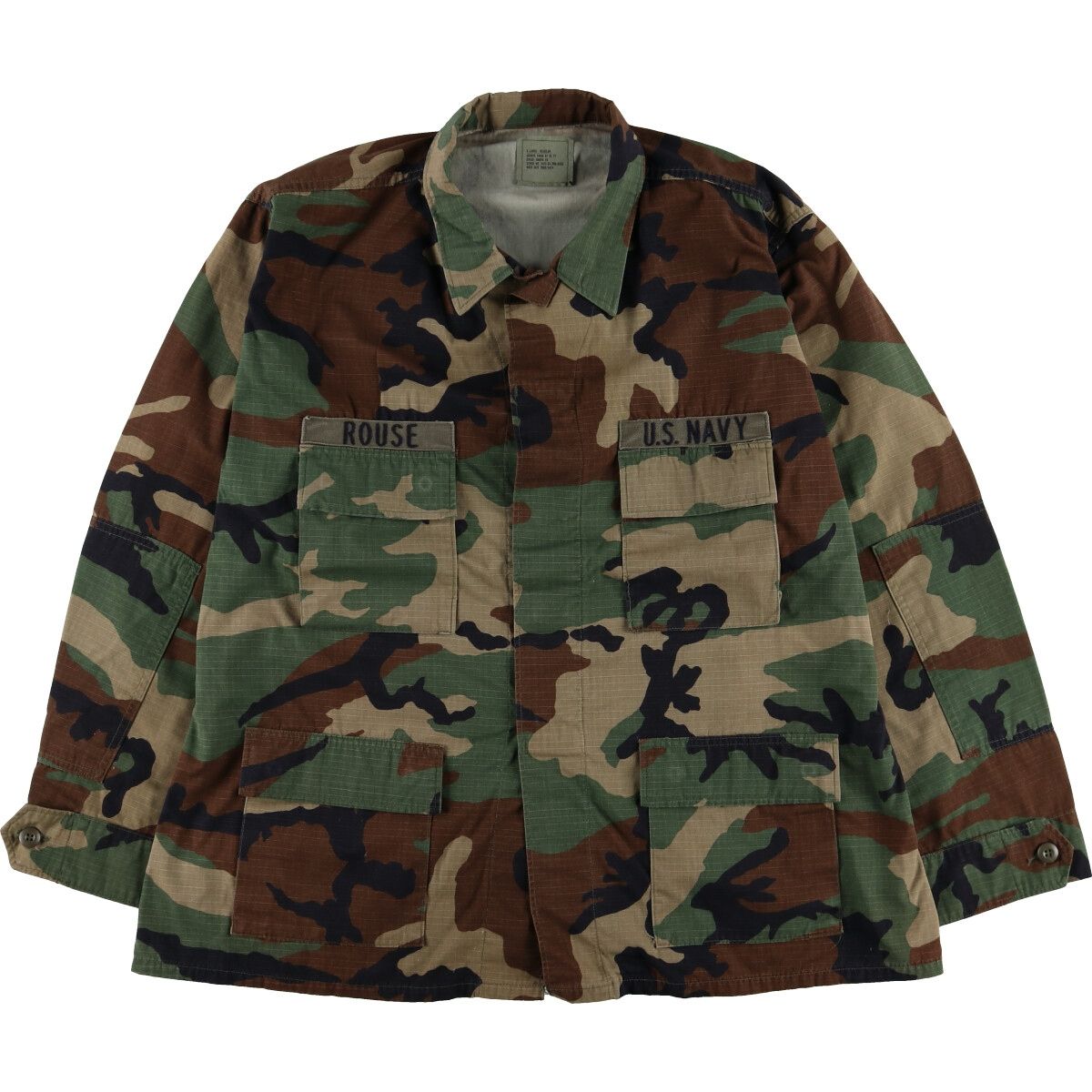 古着 90年代 米軍実品 迷彩柄 ウッドランドカモ リップストップ