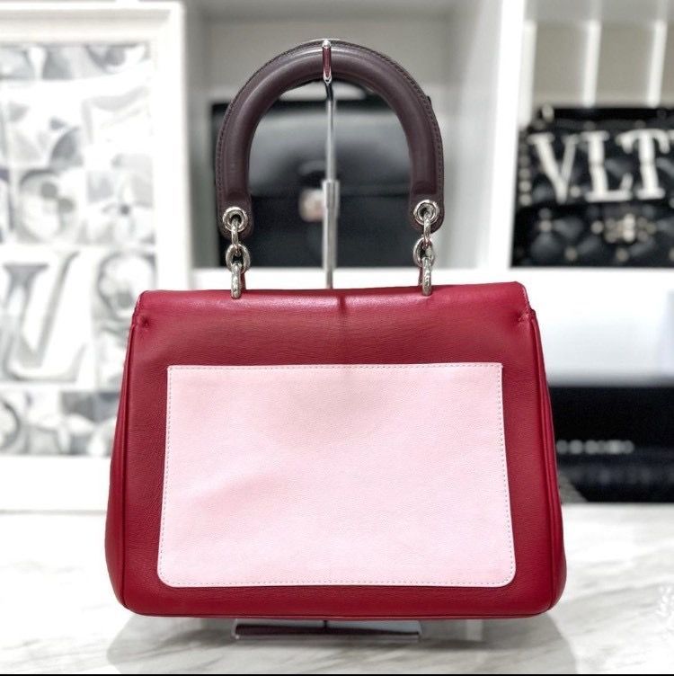 美品☆ ディオール ビーディオール 2way ハンドバッグ 赤 レザー