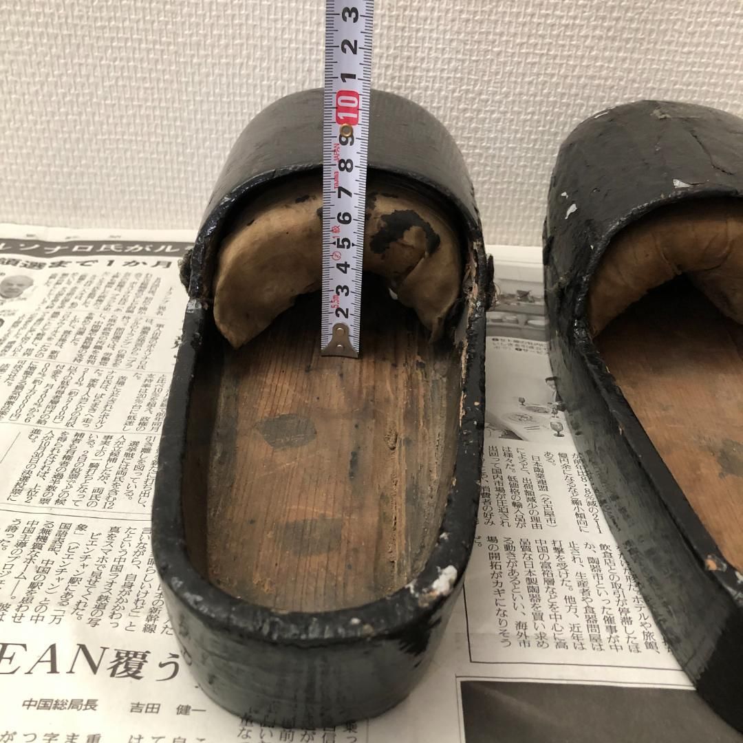 アンティーク 古い浅沓　神職　神社 神主　時代物　骨董　＃692 アンティーク 古い浅沓 神職 神社 神主 時代物 骨董 ＃692
