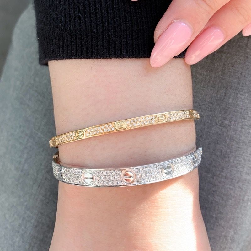 保証書付】カルティエ ラブブレス #16 SM YG ダイヤ 16 K18YG  